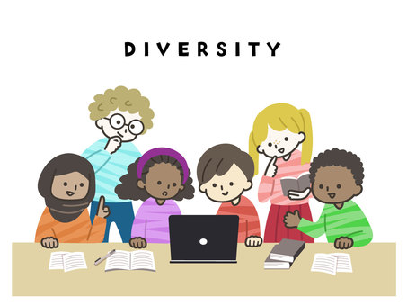 交流授業、多様性、和気あいあい、小学生イラスト - No: 22081521無料イラスト・フリー素材なら「イラストAC」