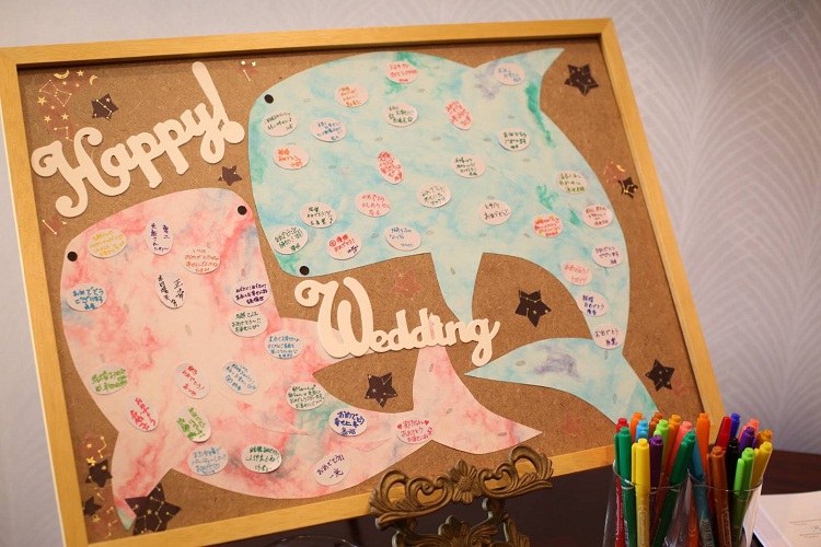 結婚式 スケッチブック デザイン メッセージボード