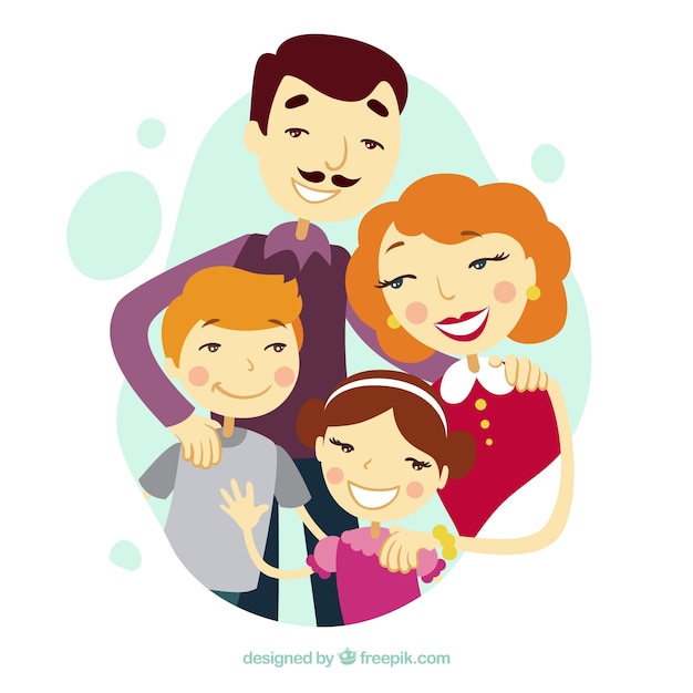 大家族のフリーイラストフリーイラスト・クラシック フリクラ