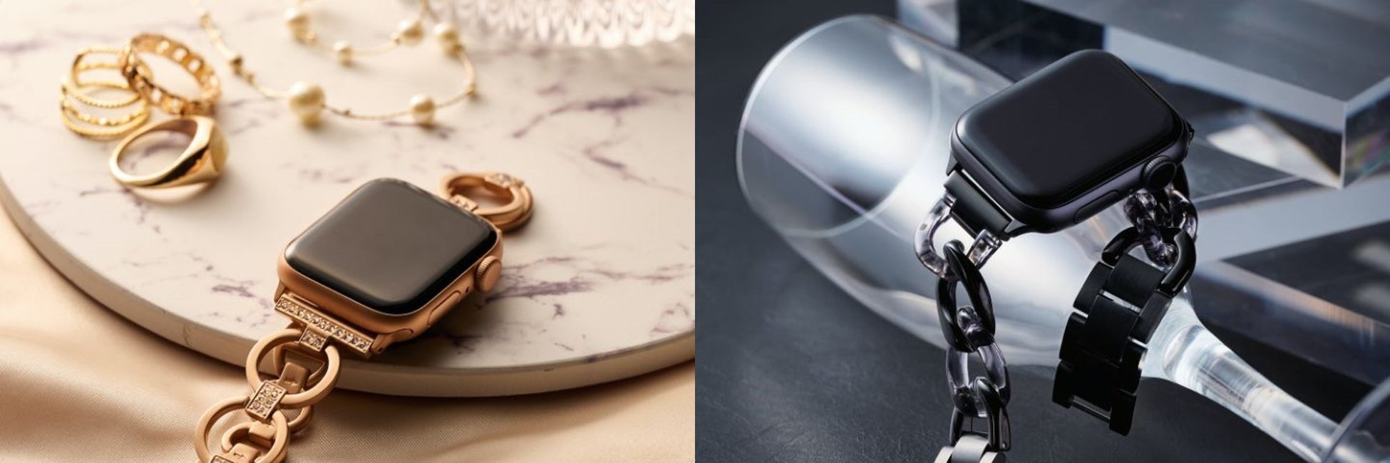 Apple Watch用ステンレスバンド チェーンタイプ 41 40 38mm- AW-41BDSSCPGD