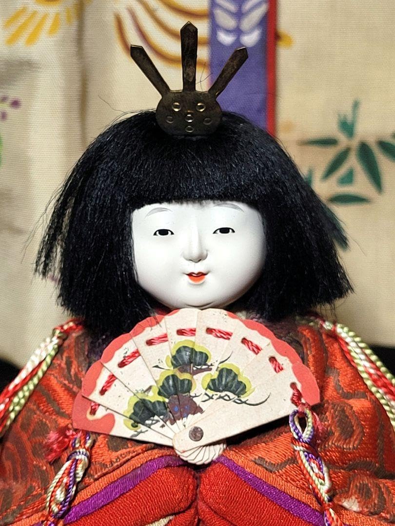 木目込人形 桜華雛 収納飾り 雛人形小倉草園紫桜雛 し