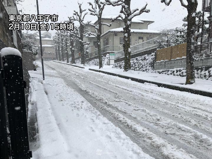 東京多摩方面や埼玉県などで路面凍結 都心周辺は影響少ない - ウェザーニュース