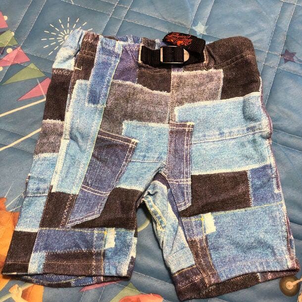 ヒスミニ パッチワークデニム スウェットパーカー レギンス セットアップ セトア ベビー服 ~95cm