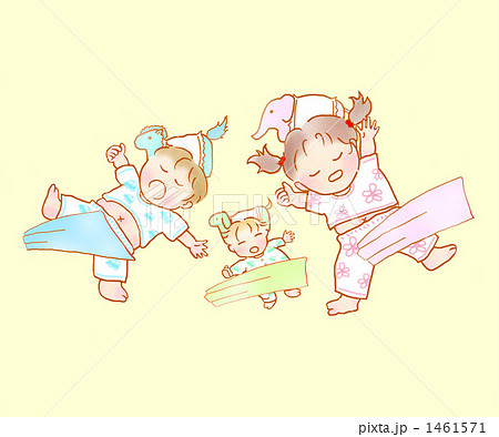 お昼寝をする男の子のイラスト カラー