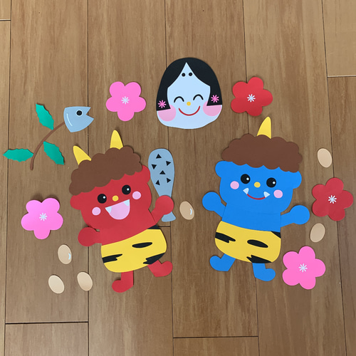壁面飾り 2月 節分 鬼 鬼のパンツ 壁面 冬 保育園 幼稚園 ハンドメイド - メルカリ