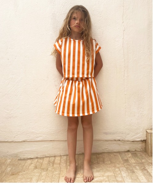 ベビー キッズ 女の子 スカート セットアップ ジャンパースカート 韓国 スクール風 春夏 リブ レース 透かし編み フリル袖 綿 かわいい オレンジピンク 上下セット セットアップ トップス&スカート 2点セット 上下セット ニット Vネック 長袖 プリーツスカート ロング