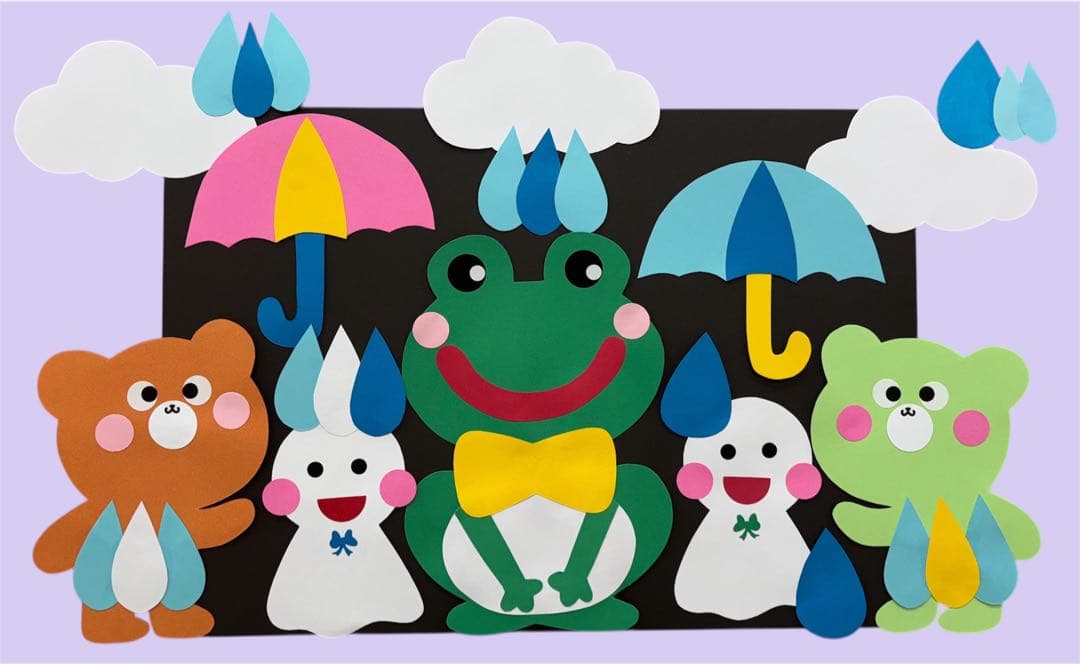 壁面飾り 春壁面 窓を開けて 6月の壁面制作におすすめな