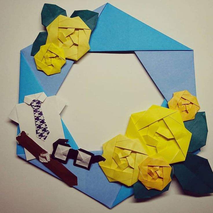 父の日カード 作り方 簡単な手作りメッセージカード♪A4用紙◇Origami paper” Father's Day Card 