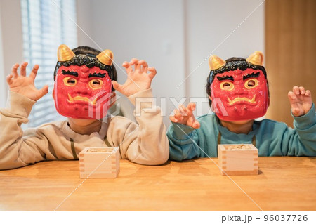 鬼 ２月３日 節分 鬼のお面 鬼 お面 怖い 子供泣く コスプレ 節分 赤鬼フリマアプリ ラクマ