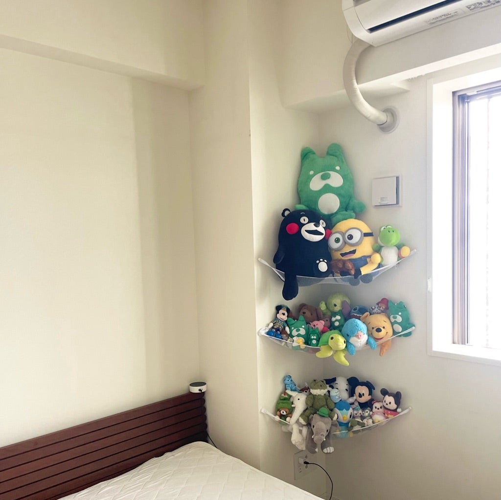 増えたぬいぐるみをすっきり収納！おしゃれに見せるディスプレイ収納アイデア - 闘球大学造形学部 ぬいぐるみ 立体縫製 1個から製作
