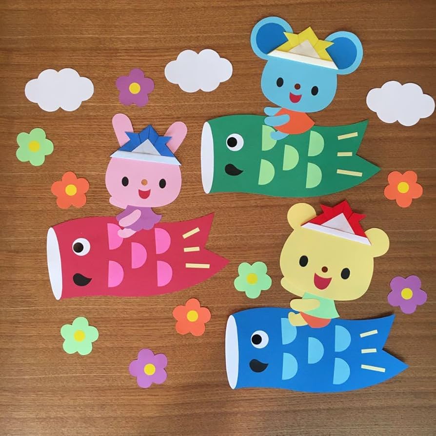 こいのぼり 壁面飾り 端午の節句 こどもの日 かしわもち 画用紙 保育教材 ウォールステッカー・ウォールデコ Ruu 通販16942263Creema クリーマ