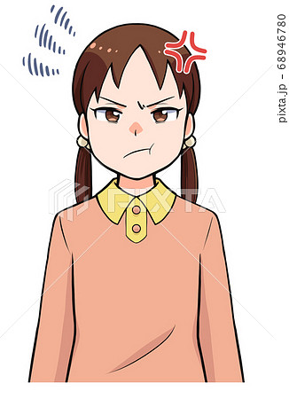 プンプン怒っている女の子バンダイによる、遊びと学びのココロ育むファミリーエンタメサイト