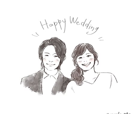 楽天市場 カップル 似顔絵の通販