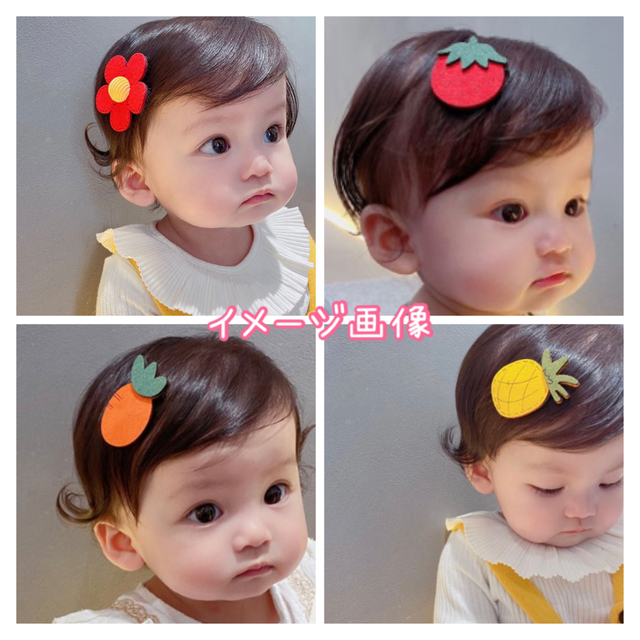 ファミリアで買ったベビーヘアピンすっかり忘れてて慌ててつけてみた🤣👶💕👏 マジックテープでつけるやつやねんけどすぐ取っちゃう🥲全然髪の毛増えてこない娘です😭😂🙌ファミリアfamiliar