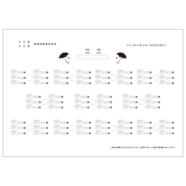 知っていると得する、席次表配置のマナー結婚式招待状席次表ペーパーアイテムのお店 エイシン印刷