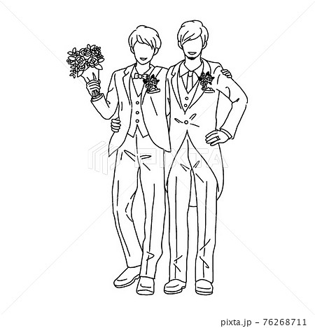 お写真からおしゃれなカップル線画イラストを描きますSKIMA スキマ