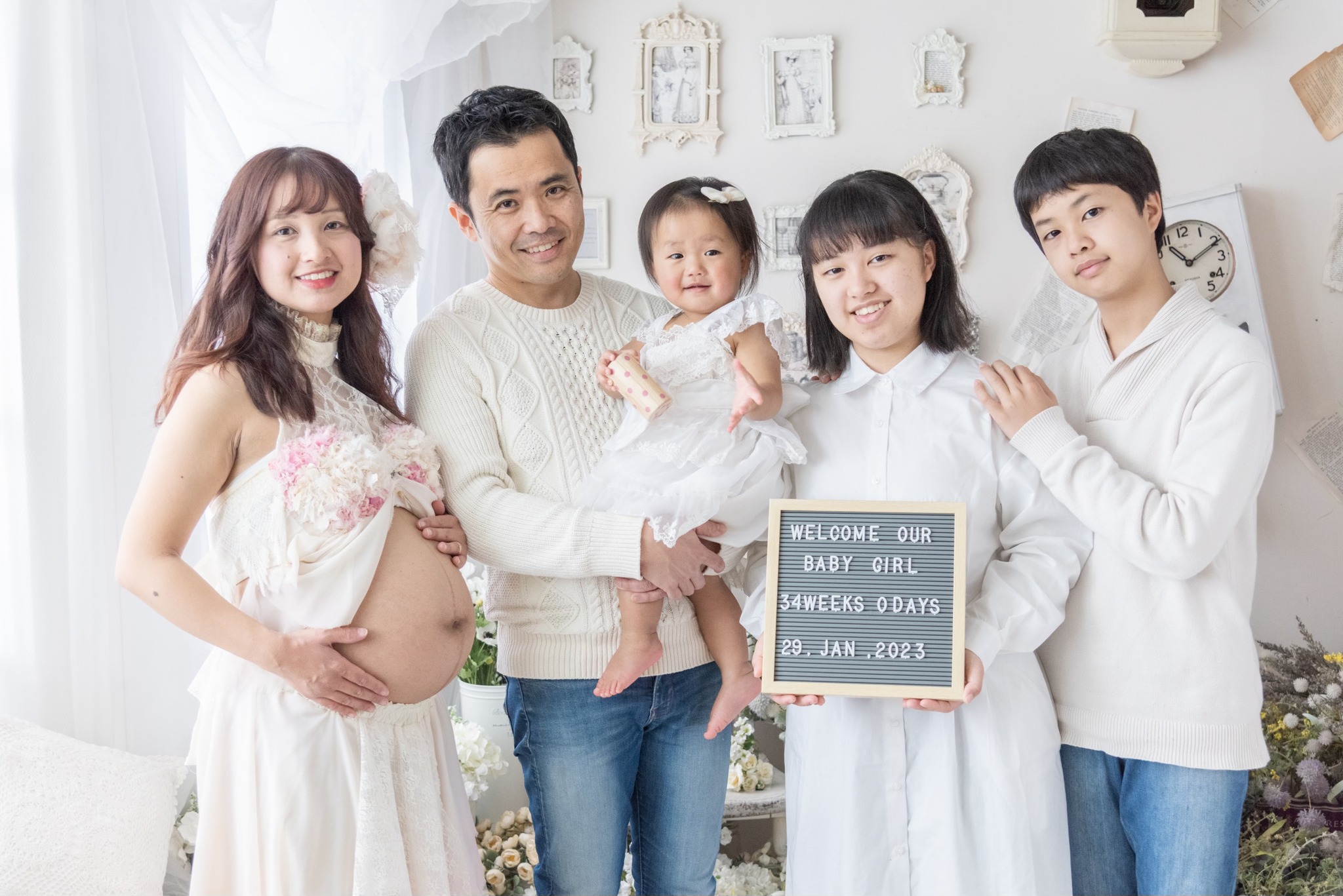 マタニティフォトを家族でも残しましょう