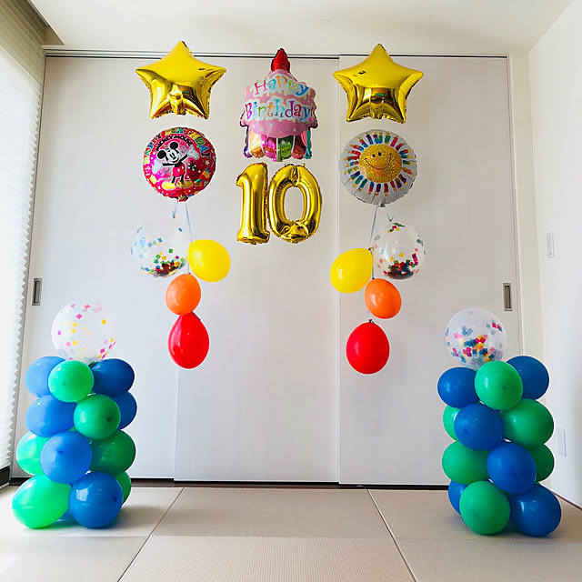 Amazon10歳 誕生日 バルーン 風船 飾り付け セット 数字バルーン 10 HAPPY BIRTHDAYガーランド ハート風船 紙吹雪風船バースデーバルーン 大人 女の子 ローズピンク風船・バルーンおもちゃ