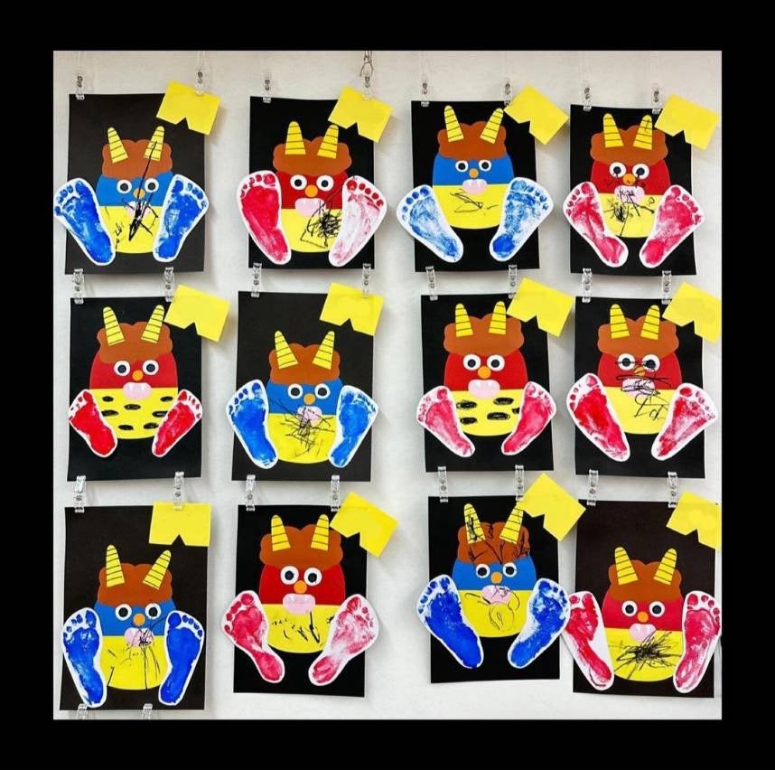 壁面製作で鬼のパンツを作りました！大阪・上本町の保育園レオラ大阪・上本町の保育園レオラ企業主導型保育園