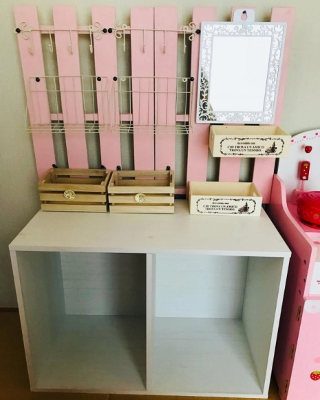 キッズスペースの収納simple+white