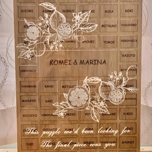 パズルボード 結婚証明書 についてnarunaruの夢ばかり