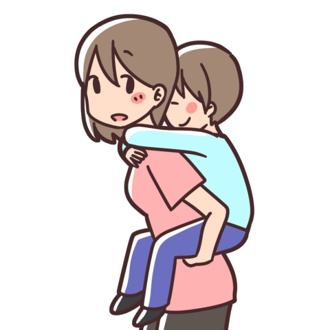 抱きつくイラスト無料イラスト・フリー素材なら「イラストAC」