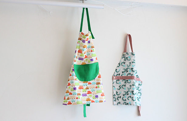 低学年用『ギャザーエプロン』の作り方 型紙なしで簡単 抹茶ママのいちにち