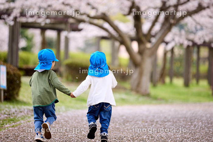 草原を走る小学生の後姿 写真素材4824750- フォトライブラリ