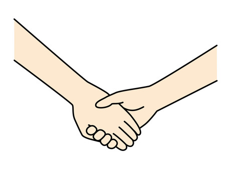 百合向かい合わせ手繋ぎ - CLIP STUDIO ASSETS