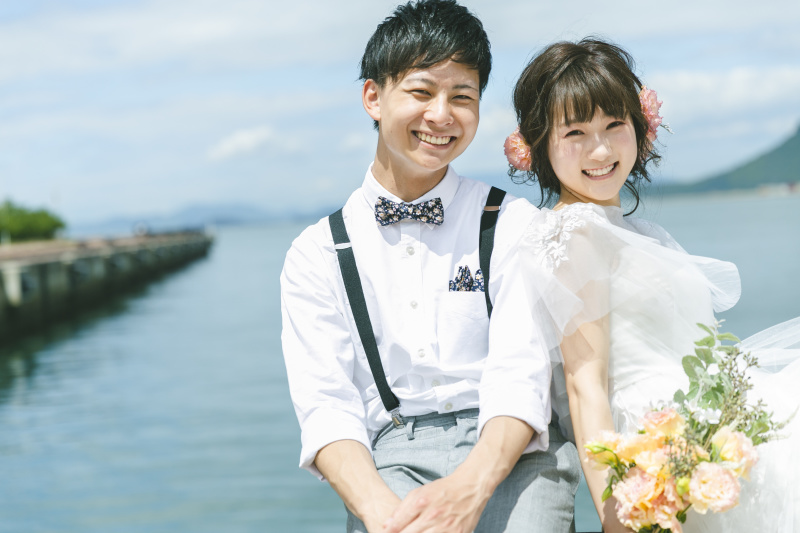 今日の結婚式、親族集合写真。ピース。結婚式集合写真家族写真