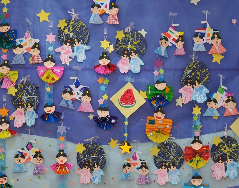七夕製作🎋2歳クラス – 岸和田 のだくま保育園