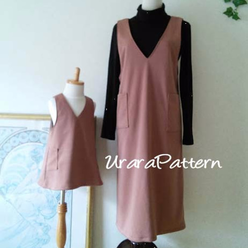 おしゃれ！「子供のシャーリング ジャンパースカート」の作り方ぬくもり