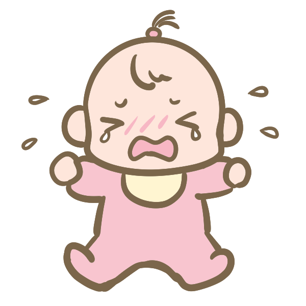 泣いている赤ちゃんの顔のイラスト - 無料のイラストなら「いらすと・ごー」
