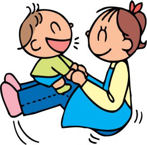 手描きの共同子育てイラスト無料ベクトル素材