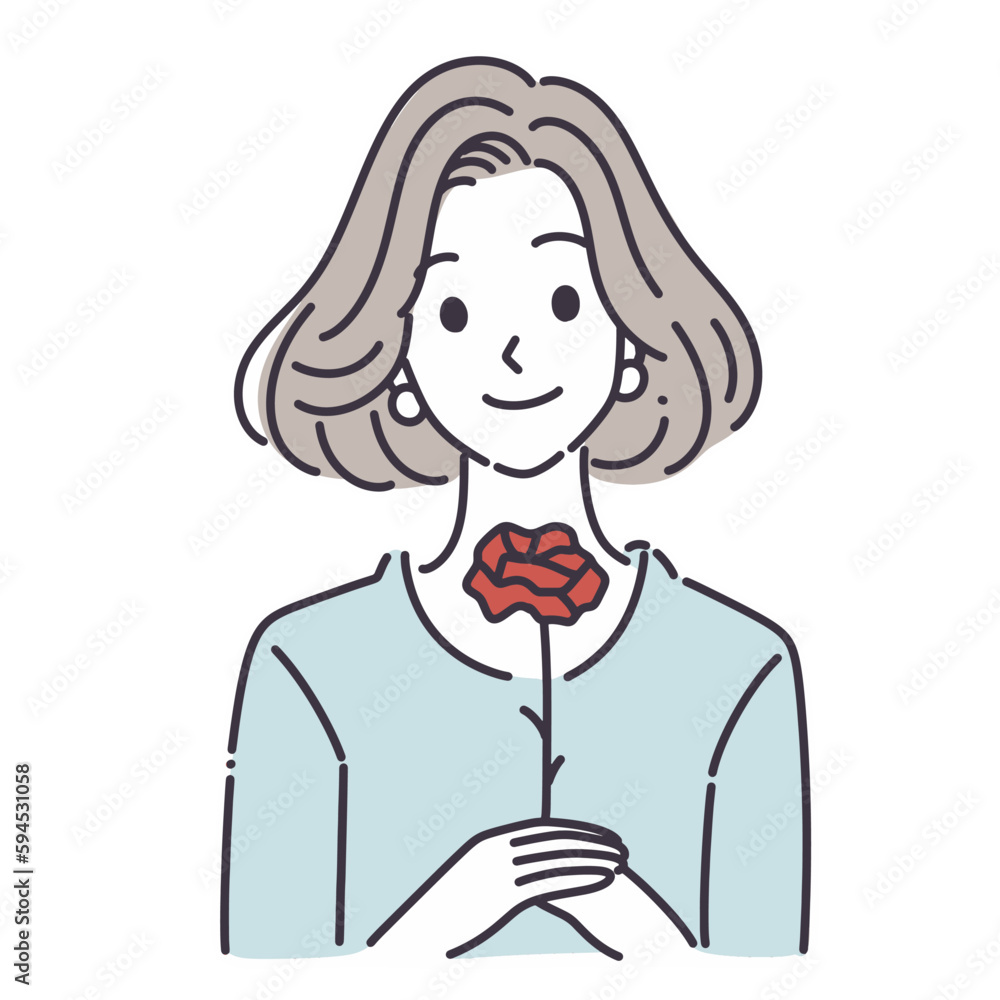 笑顔のママと赤ちゃんのイラスト無料のフリー素材 イラストエイト