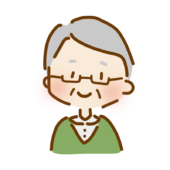 ゆるいおじいちゃんのかわいいイラスト 杖をついて震える姿 無料素材 ダウンロード