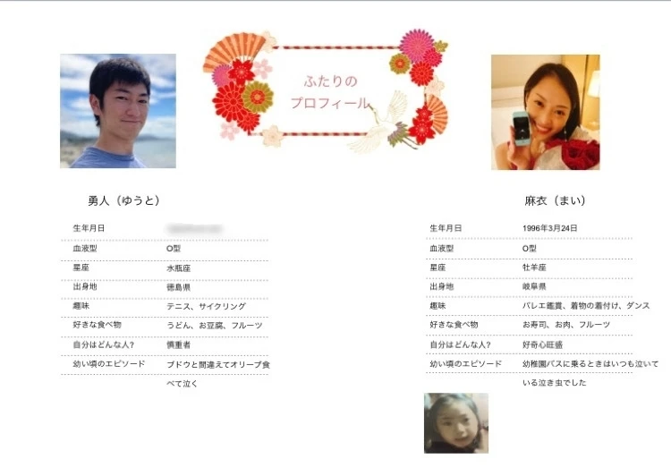 プロフィール項目カスタマイズOK☆席次表もプロフィールブックも顔合わせしおりも！ - おしゃれな結婚式を綴るコラム ファルベ