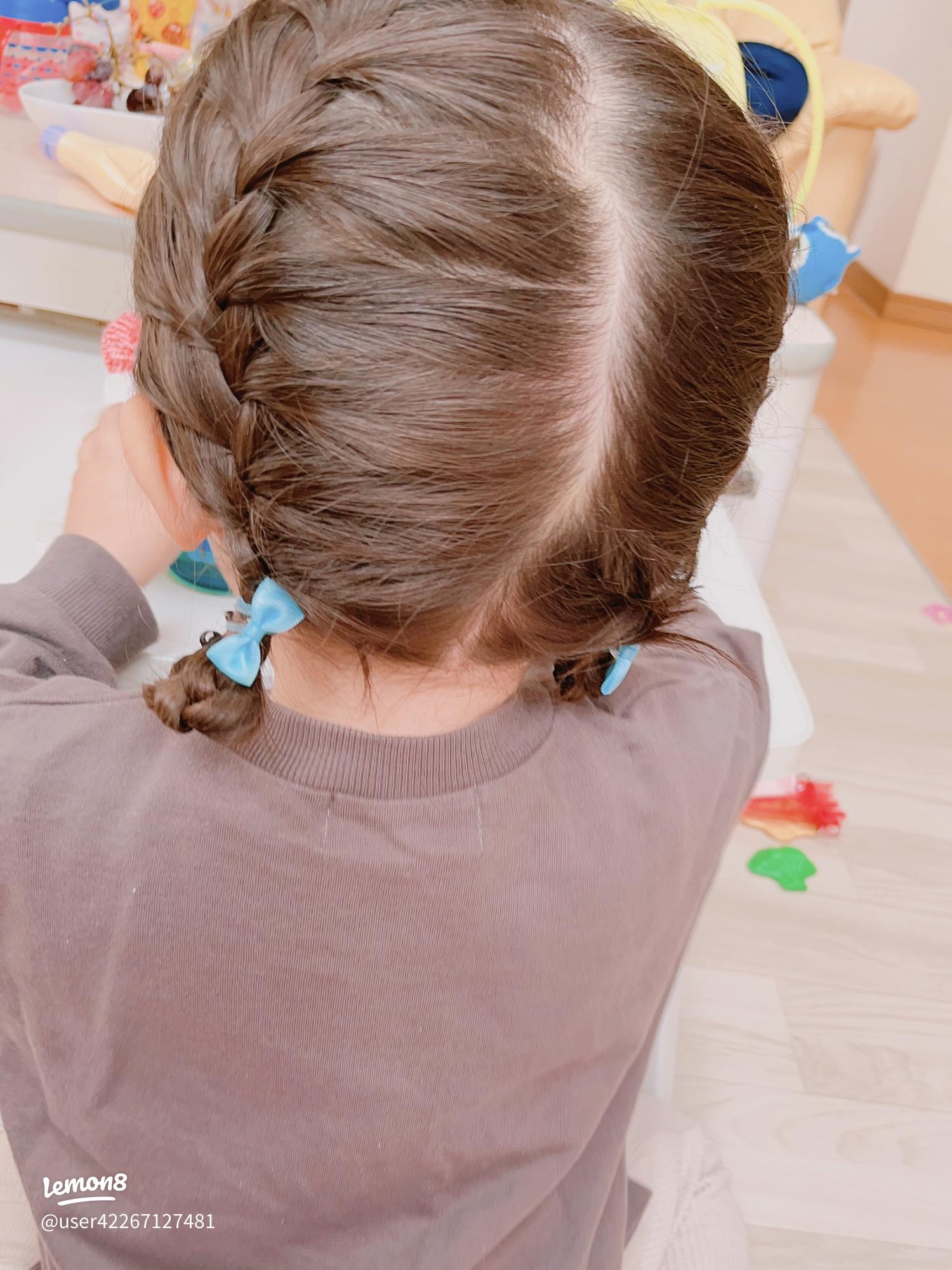 浴衣の髪型・ヘアスタイル '10 子供編み込みの基本 京染卸商業組合