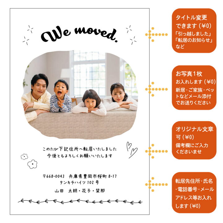 新しい街を自慢できる「引っ越しはがき」、あいさつ状サイトが販売 - 京橋経済新聞