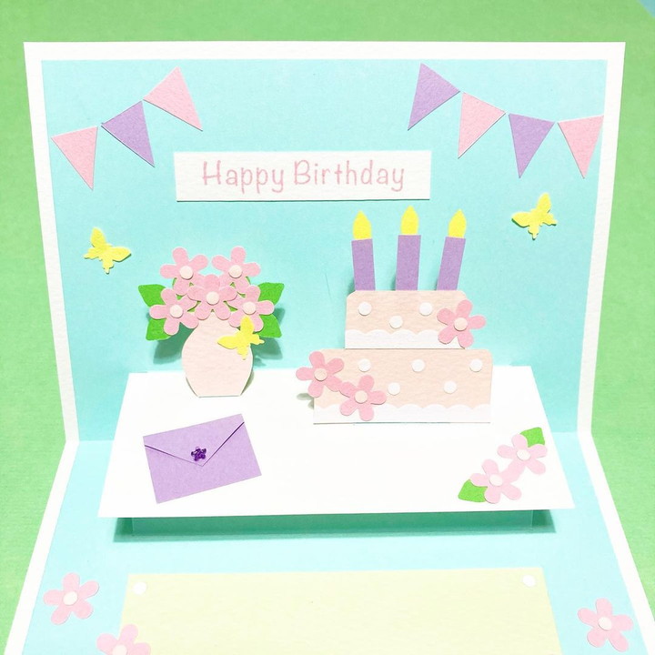 誕生日カード 仕掛け 作り方TikTok