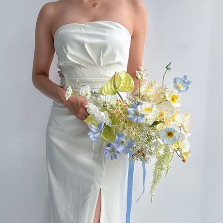 つまみ細工ボールブーケ⑳ 結婚式 白無垢・打掛・ドレス 成人式前撮り