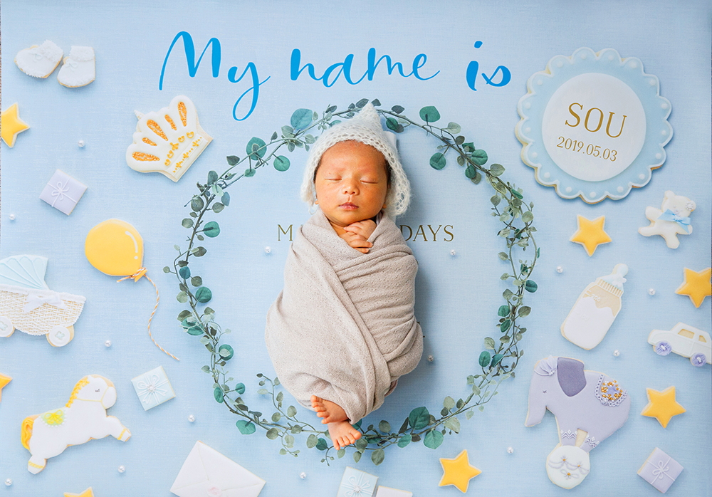 写真入り年賀状-出産報告年賀状印刷 2025 巳年 ならACCEA アクセア