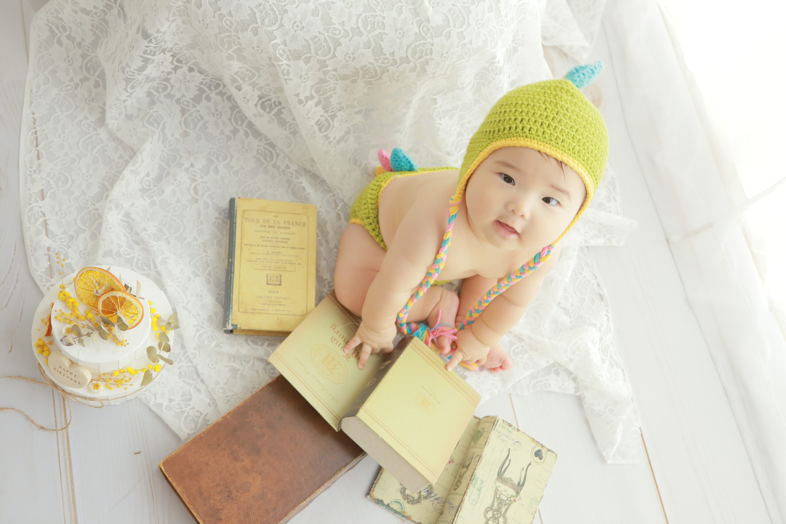 ハーフバースデーロンパース キッズお祝い誕生日衣装ドレススーツ子供服出産祝い記念日半袖長袖