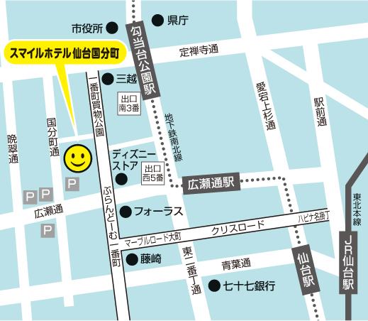 国分町一丁目（宮城県仙台市青葉区）の地図・場所｜地図ナビ