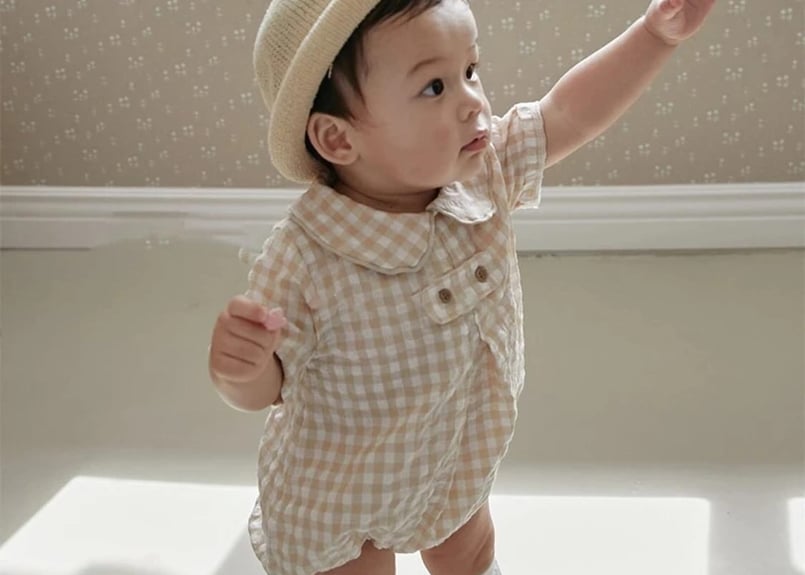 ギンガムチェック柄前開き長袖カバーオール ベビー服赤ちゃん服ベビーカバーオール長袖男の子7080お出かけアイテムで探す,ベビー服,カバーオールベビー服・ベビー用品の通販 川本産業 ニシキオンラインショップ chucklebaby