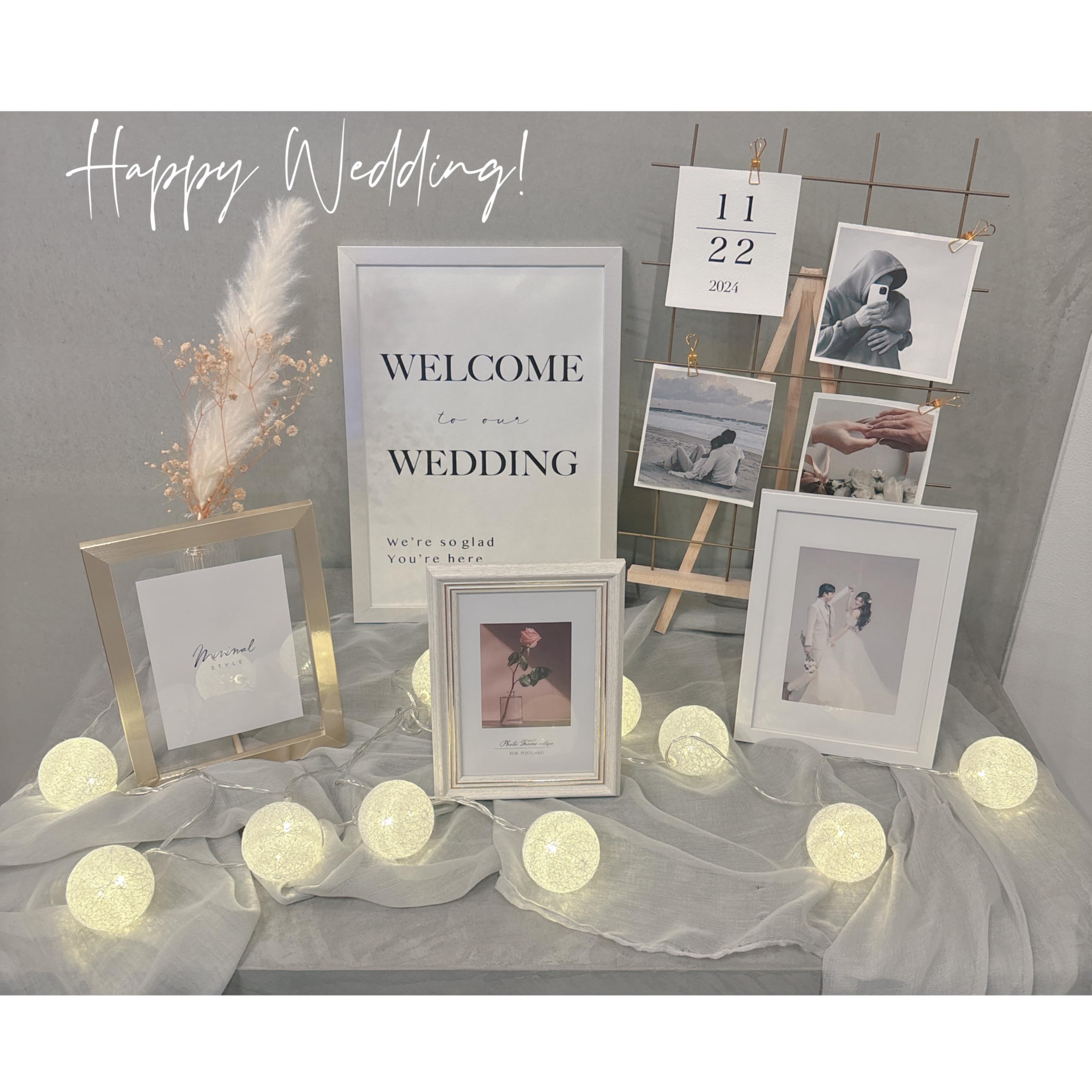 お客さまのWelcome space紹介3点セットをご購入いただいたお客さま💐 ブラックを基調にした素敵なウェルカムスペース！ご結婚式、本当におめでとうございます🤍 ◇3点セット ・リボンタペストリー ・写真タペストリー ・幼少期パネル ご購入はプロフィールリンクから