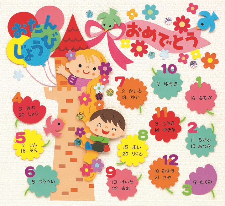 キラキラ光るホログラムが可愛い！誕生日表 お誕生表 壁面 保育 幼稚園 キット キャンベル 通販 17407949Creema クリーマ