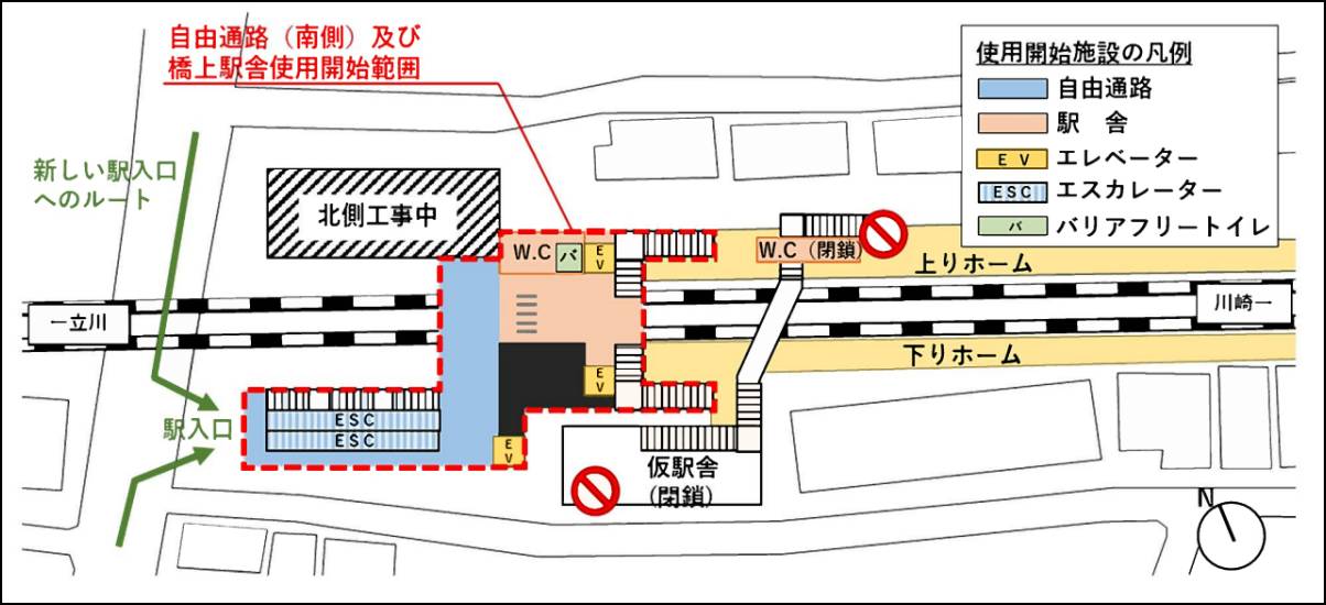 南武線 稲田堤駅