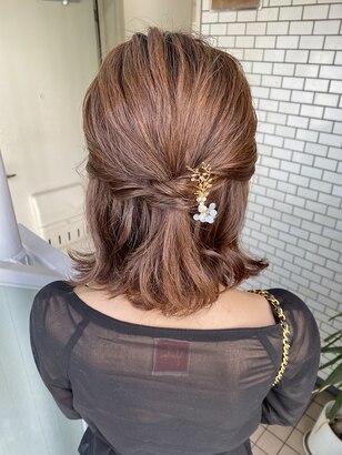 ボブさん必見 結婚式のヘアアレンジは≪ハーフアップ≫で魅了してARINEアリネ