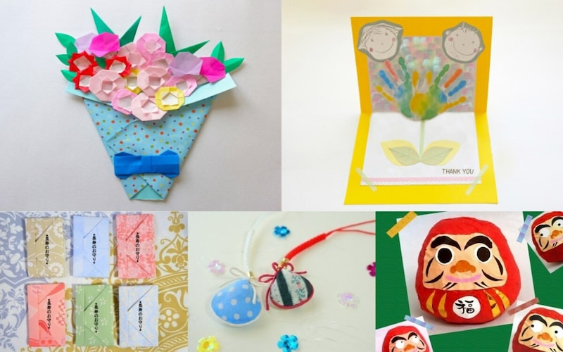 敬老の日にまだ間に合う！敬老の日に！100均で！ お花の透明手形足形アート